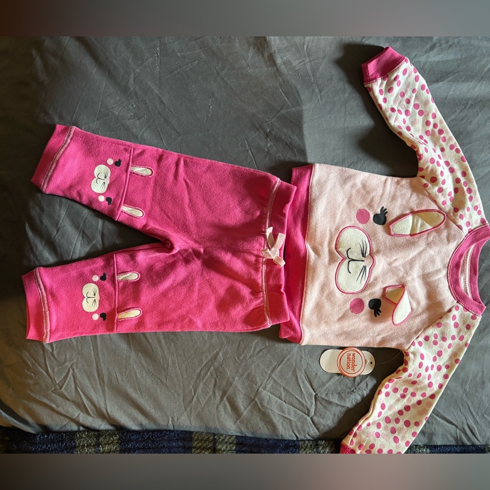 Pink Bunny Pajama Set (Bundle)